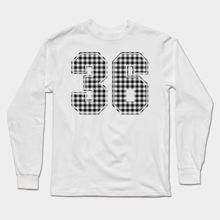 Plaid Number - 36 - Dark Long Sleeve T-Shirt